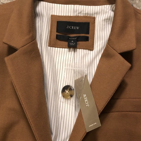 J. Crew Women's Regent Blazer Brown Wool 8 - Picture 2 of 13